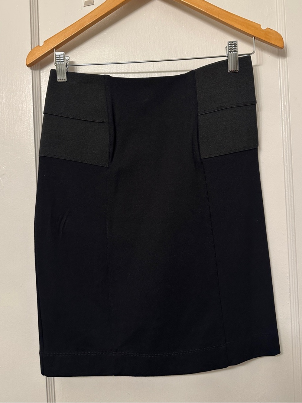 Women’s Black Ponte Pencil Skirt